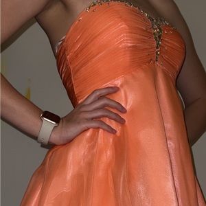 Short Coral Pink Semi Formal Dress!